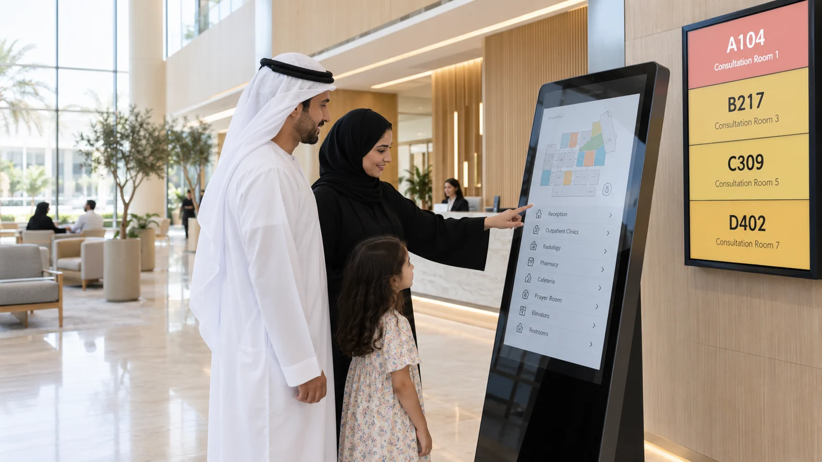 Healthcare digital signage application